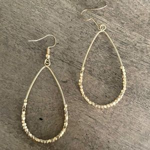 Francesca's - Gold Beaded Drop Earrings